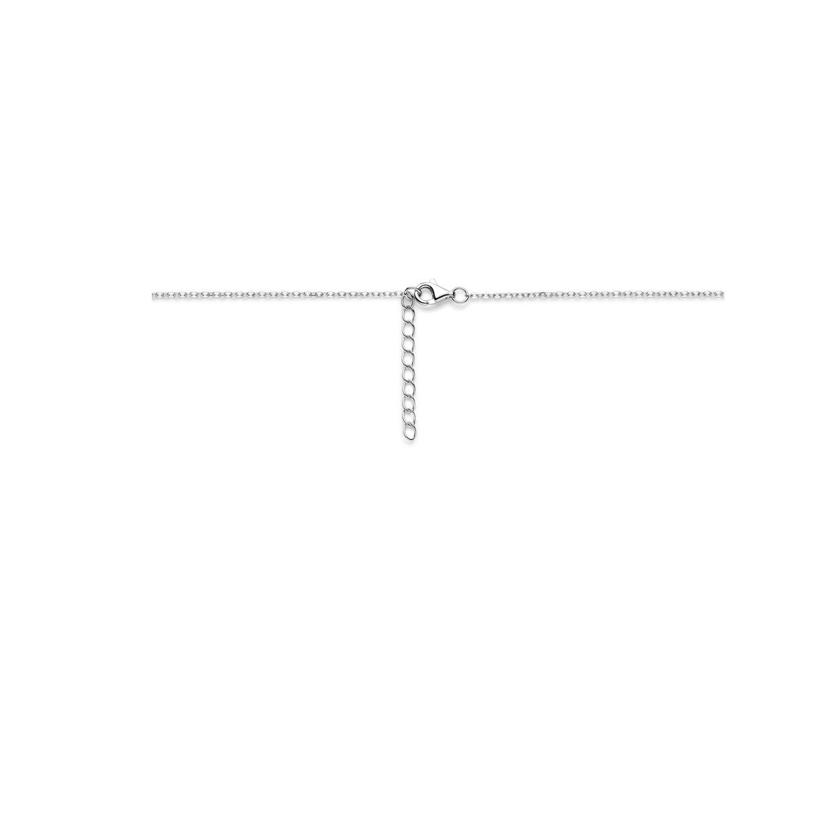 Collana in argento con zircone taglio smeraldo