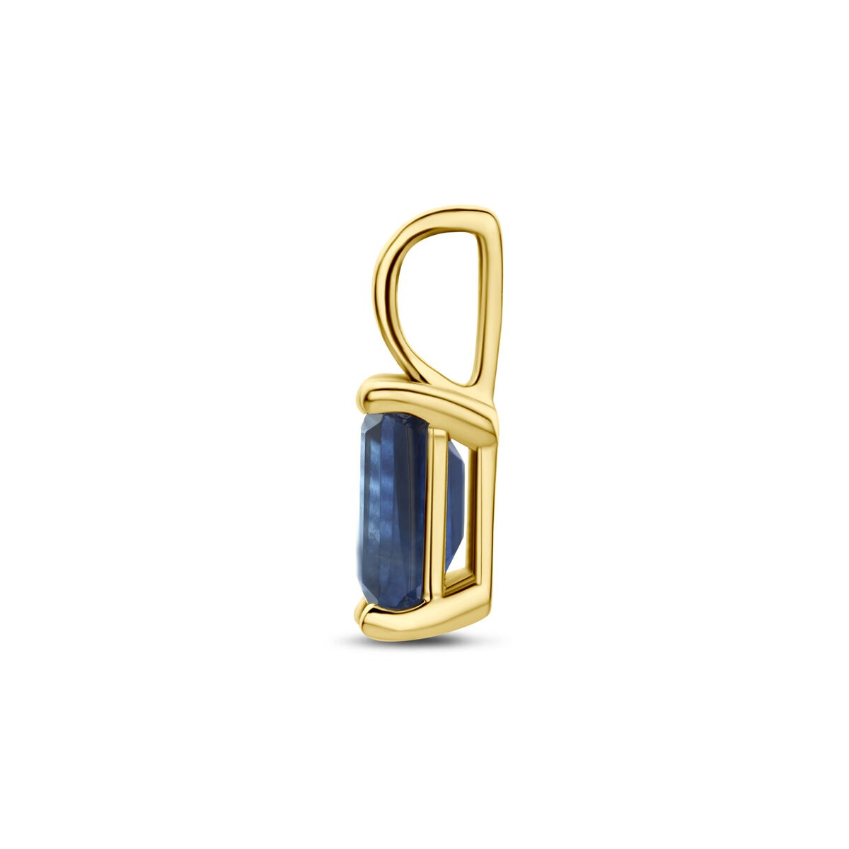 Ciondolo in oro giallo 14k con zaffiro