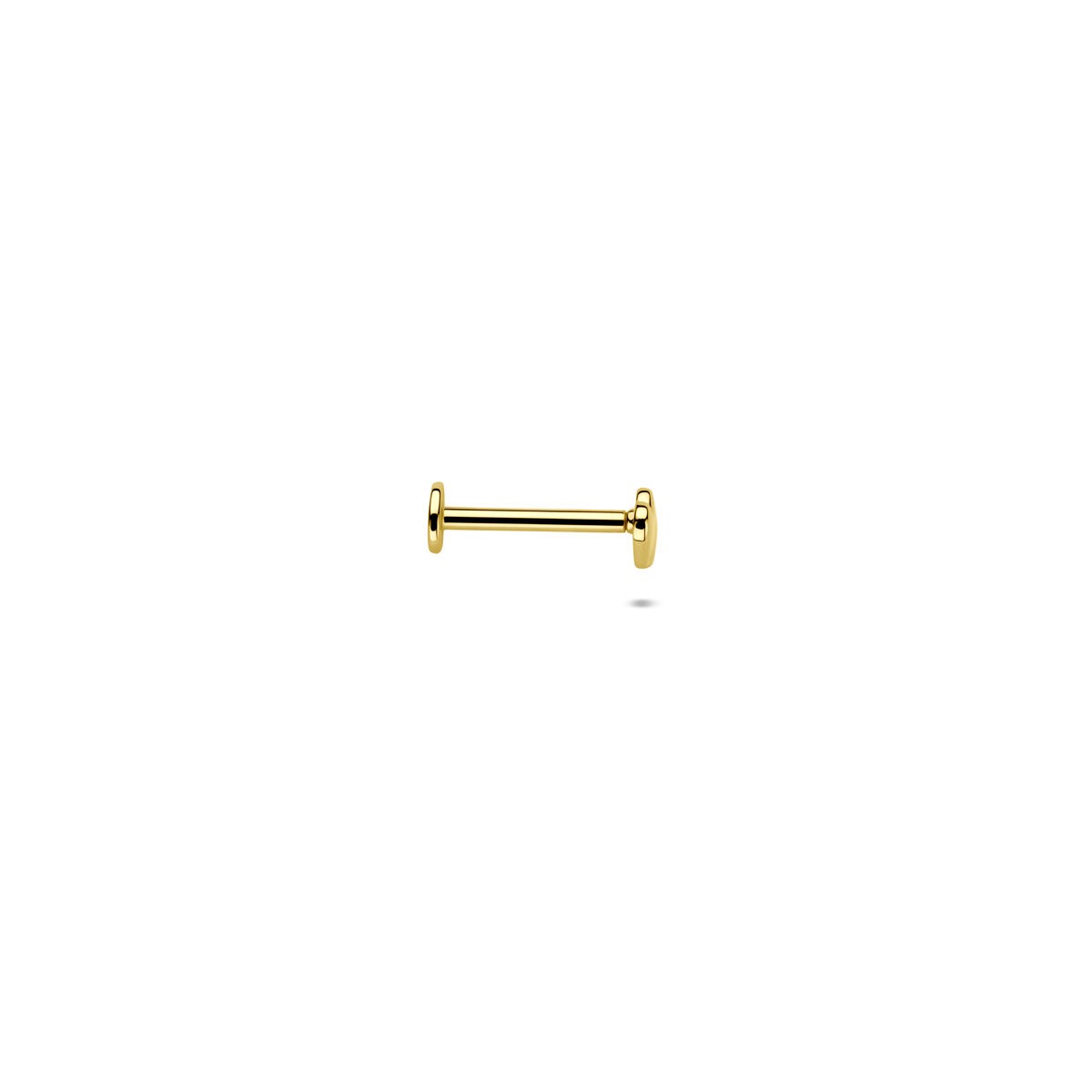 Piercing flat back in oro 14k con doppio cuoricino – 6,5 mm