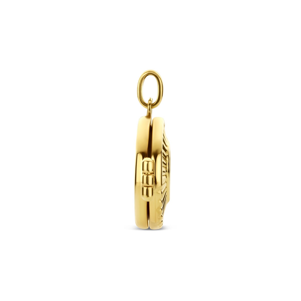 Medaglione in oro giallo 14k con cuoricino