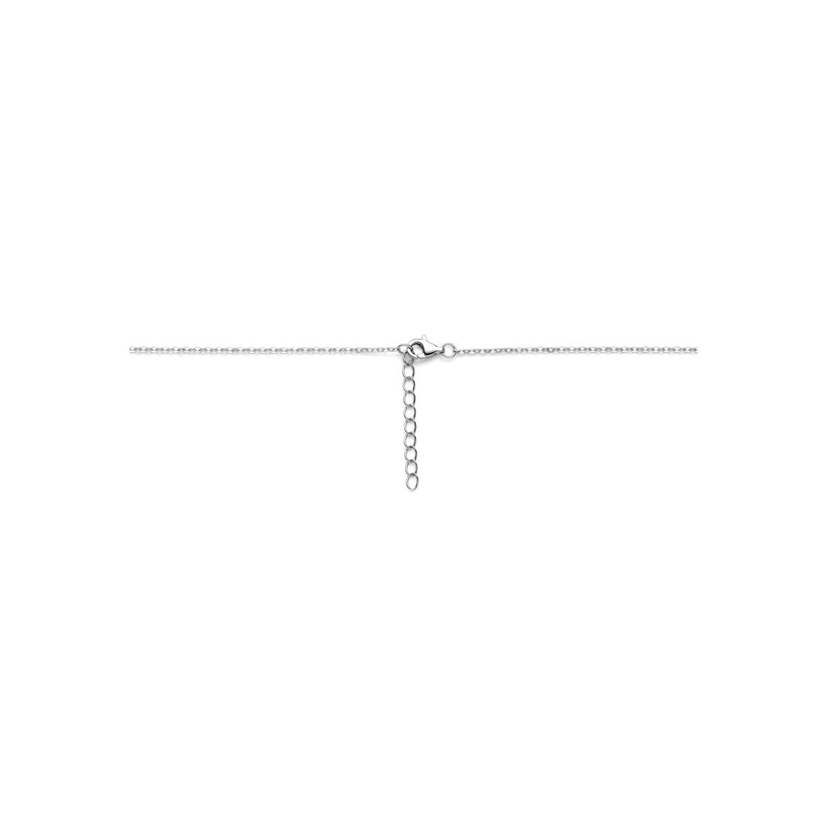 Collana in argento 925 rodiato con perla e zirconia