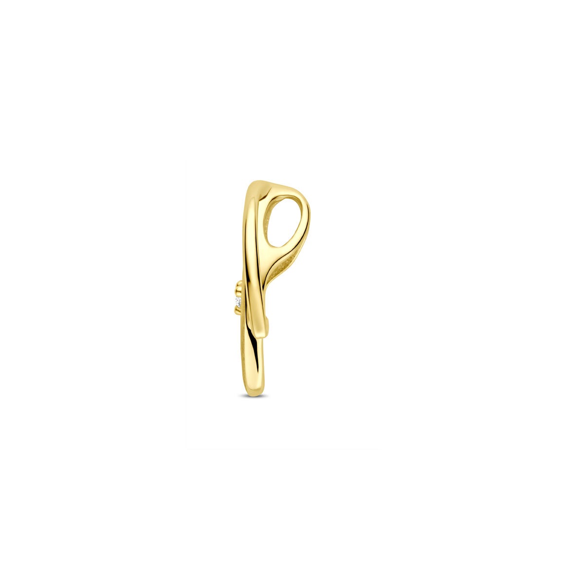 Ciondolo in oro con diamante 14k 0.02ct h si 15,5 mm