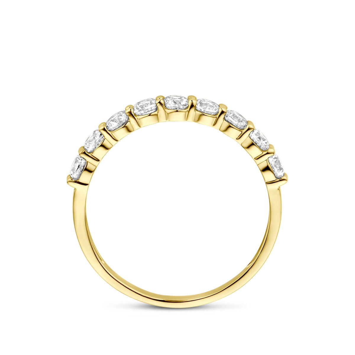 Anello in oro con zircone – oro giallo 14k