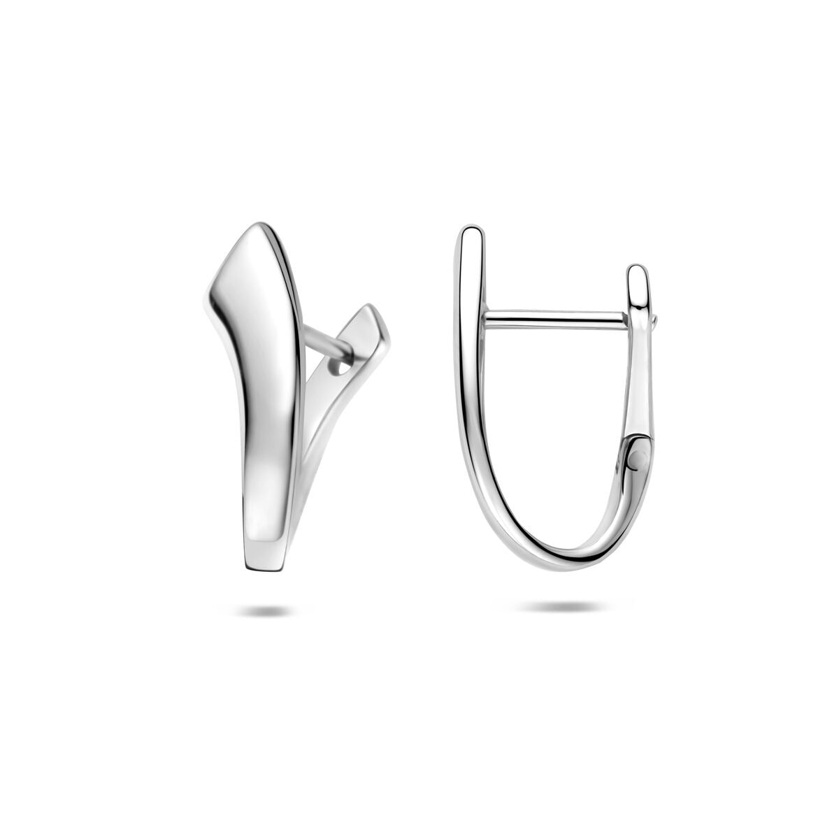 Orecchini a cerchio in argento 925 rodiato 19 x 8 mm