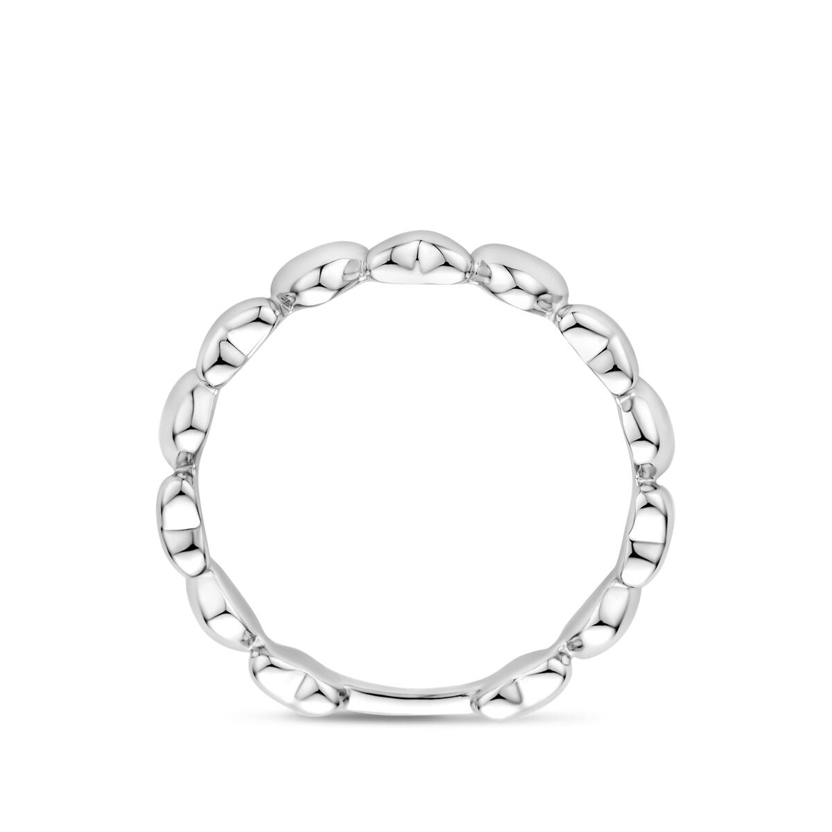 Anello in argento 925 rodiato con cuoricino