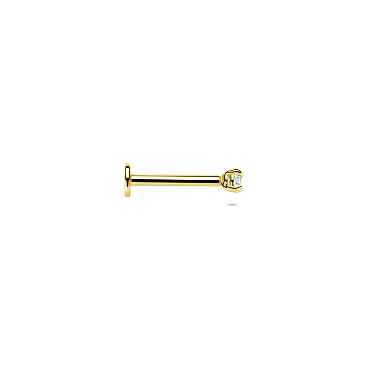 piercing flat back in oro giallo 14K con zirconi
