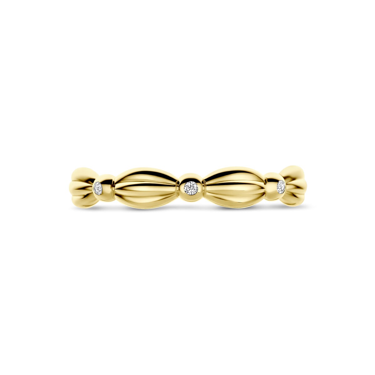 Anello da donna in oro con zircone – oro giallo 14k