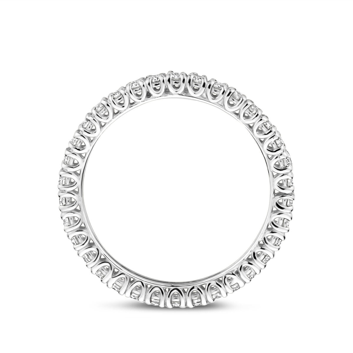 Anello alliance in oro bianco 14k con diamante – 0,70 ct