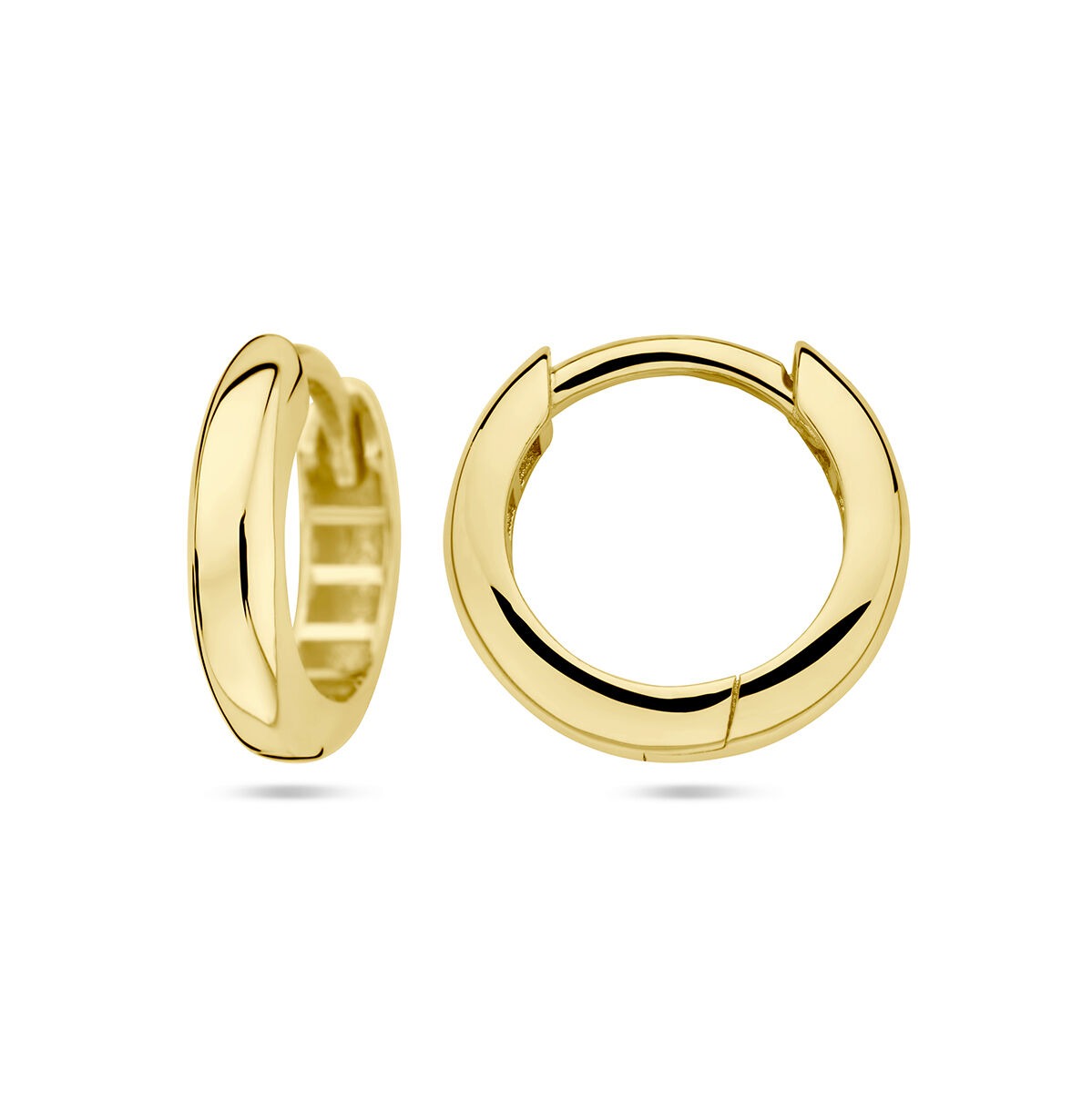 Cerchi in oro – 9k oro giallo, 12.5 mm con chiusura a cerniera