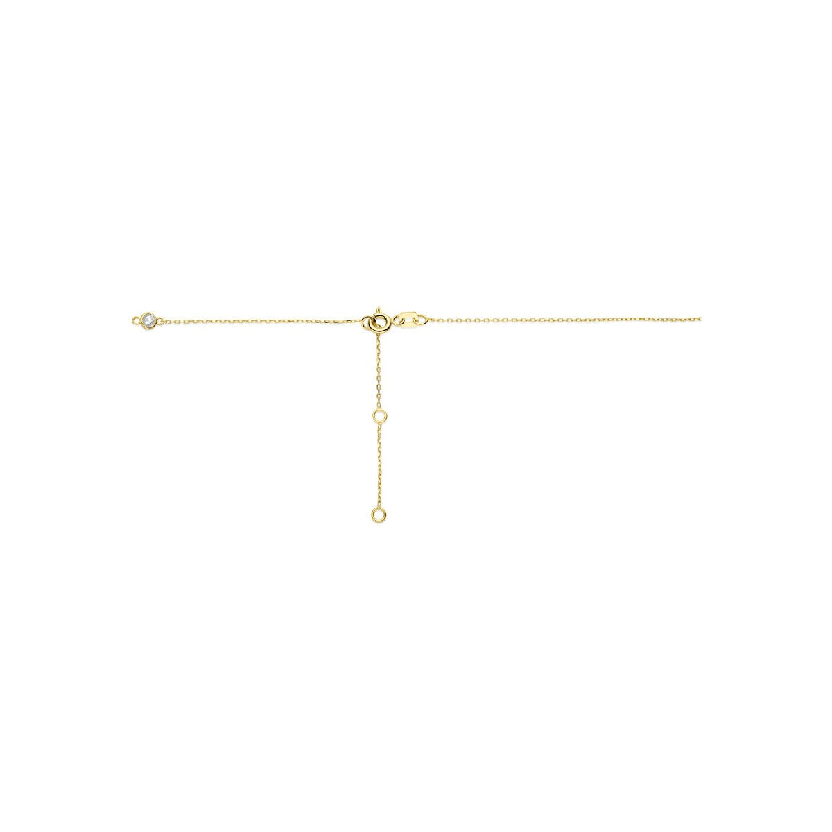 Collana in oro giallo 14k con zirconi
