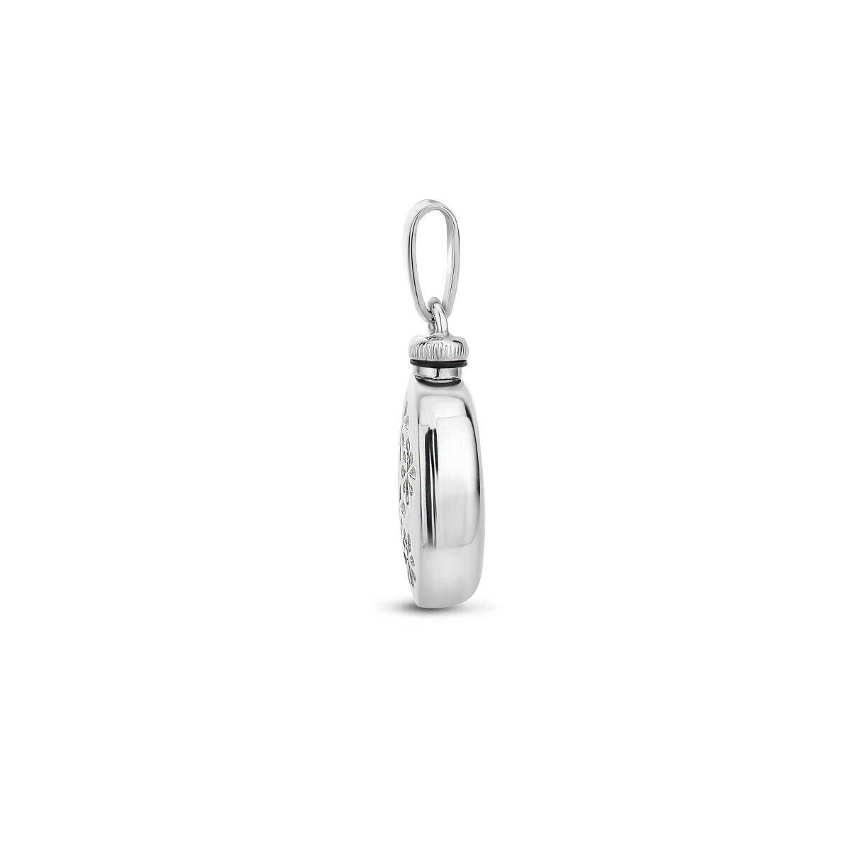 Ciondolo portaceneri ovale in argento – gioiello commemorativo in argento 925