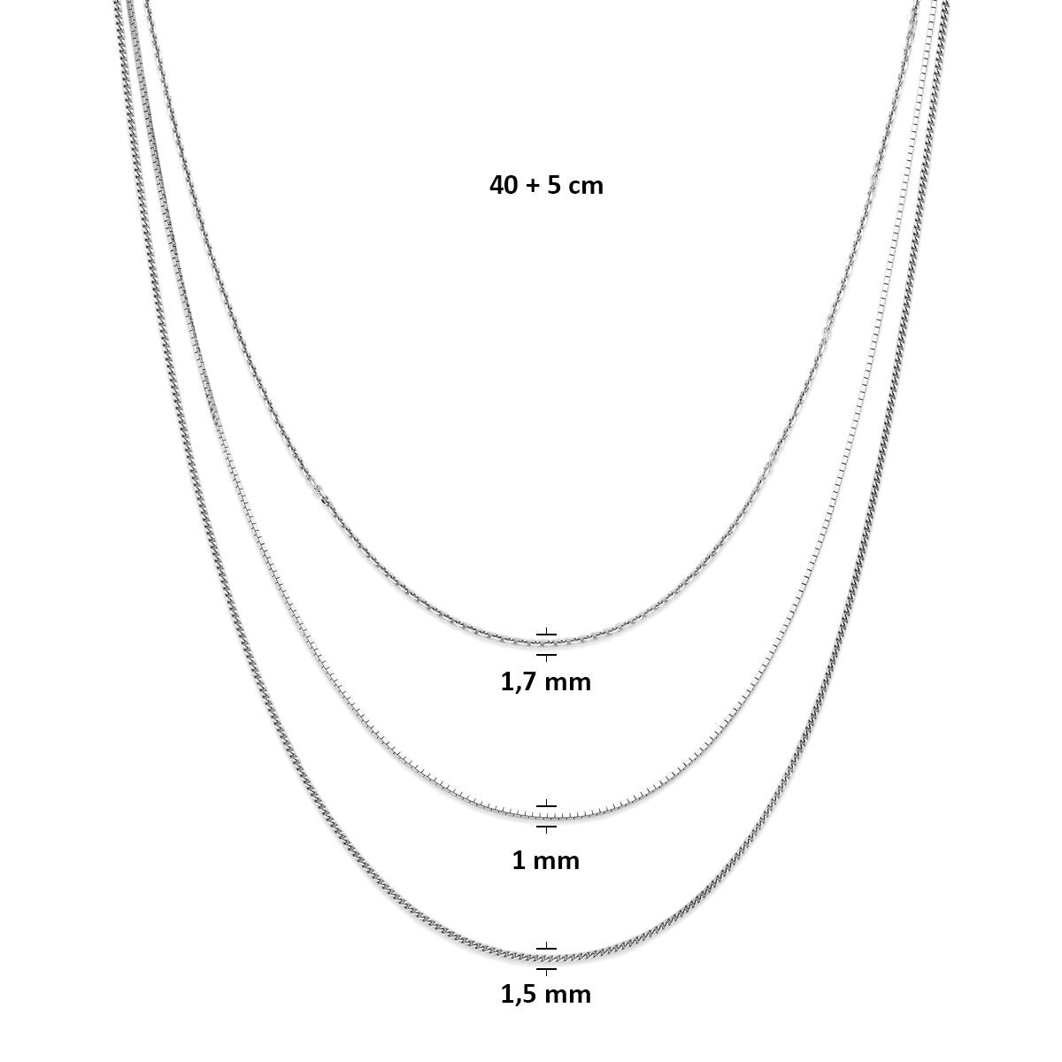 Collana in Argento Rodiato