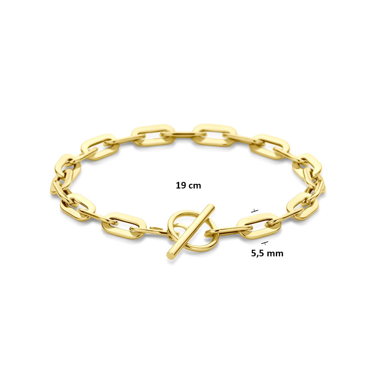 Bracciale da donna in oro – ancora 14k con chiusura a scatto 5,5 mm 19 cm
