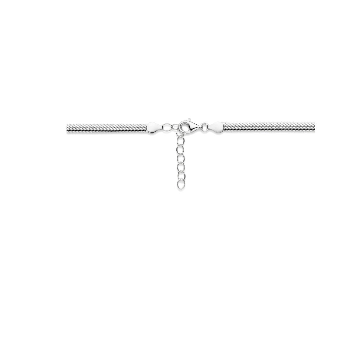 Collana gourmette argento – argento 925 rodiato, 4,6 mm