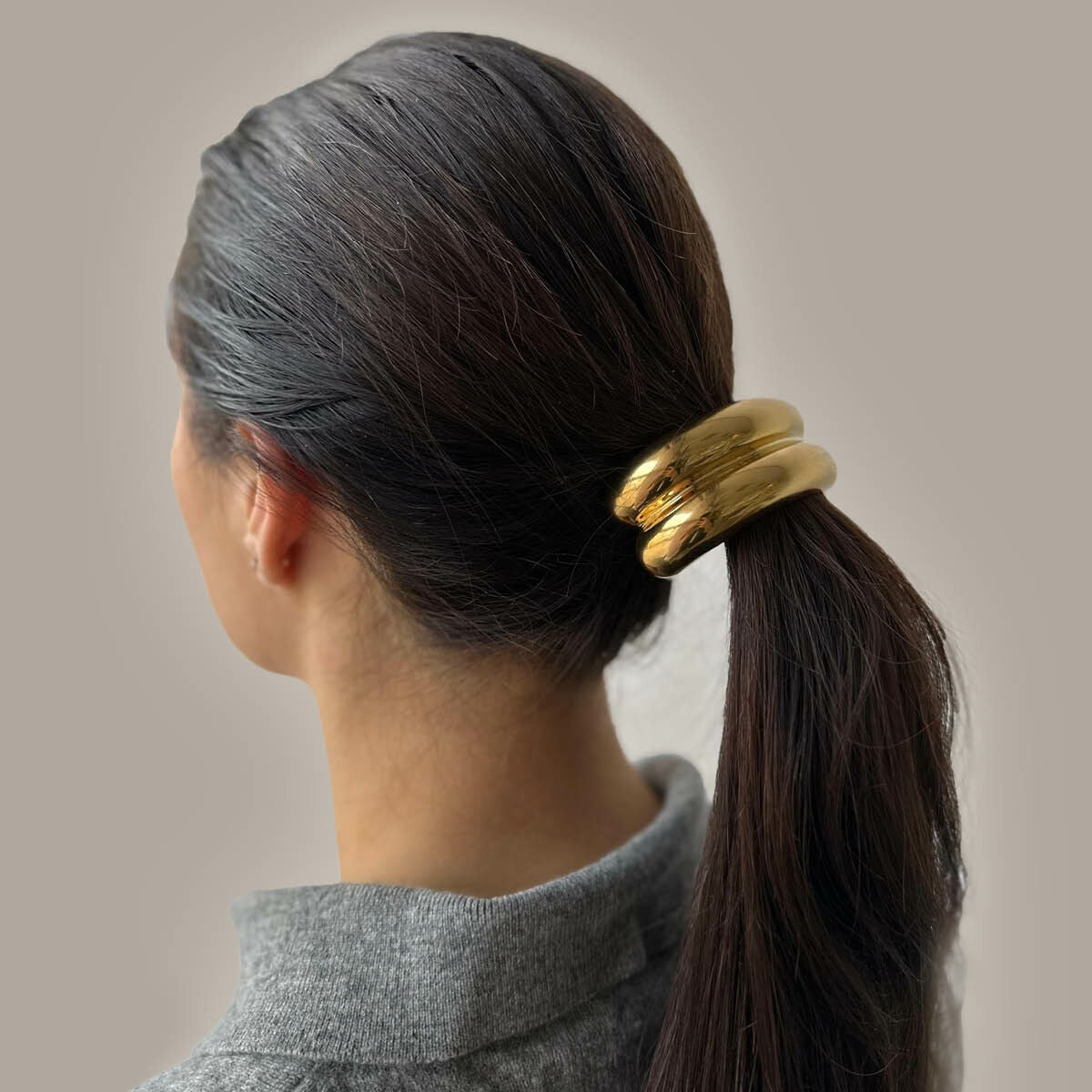 Bracciale per capelli in acciaio con ion plating – 76 mm