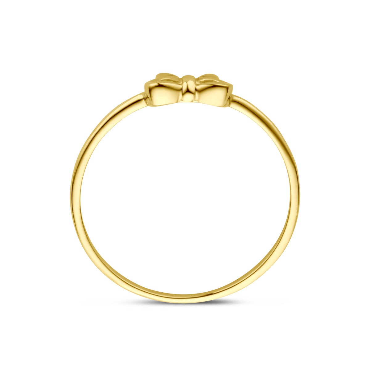 Anello in oro giallo 14k con fiocco