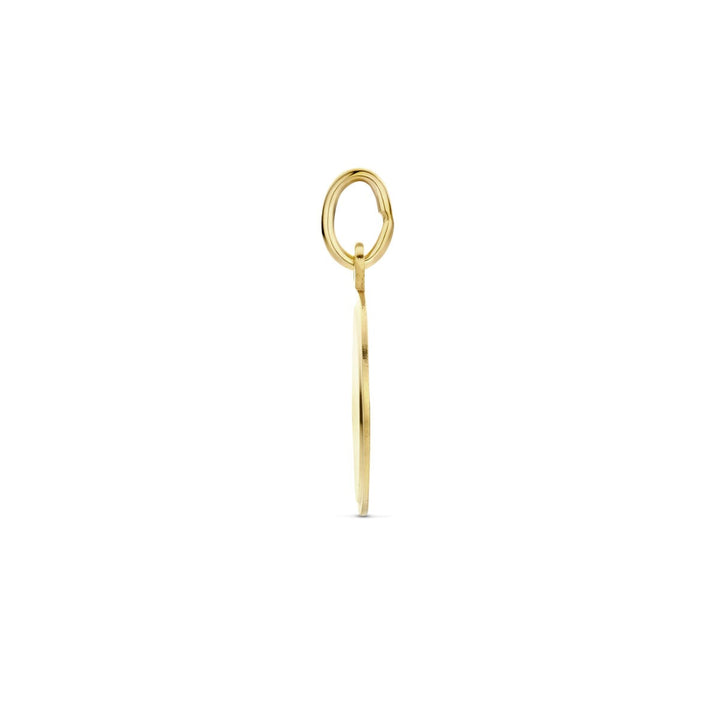 14k geelgouden graveerhanger – subtiel en stijlvol in fijn formaat