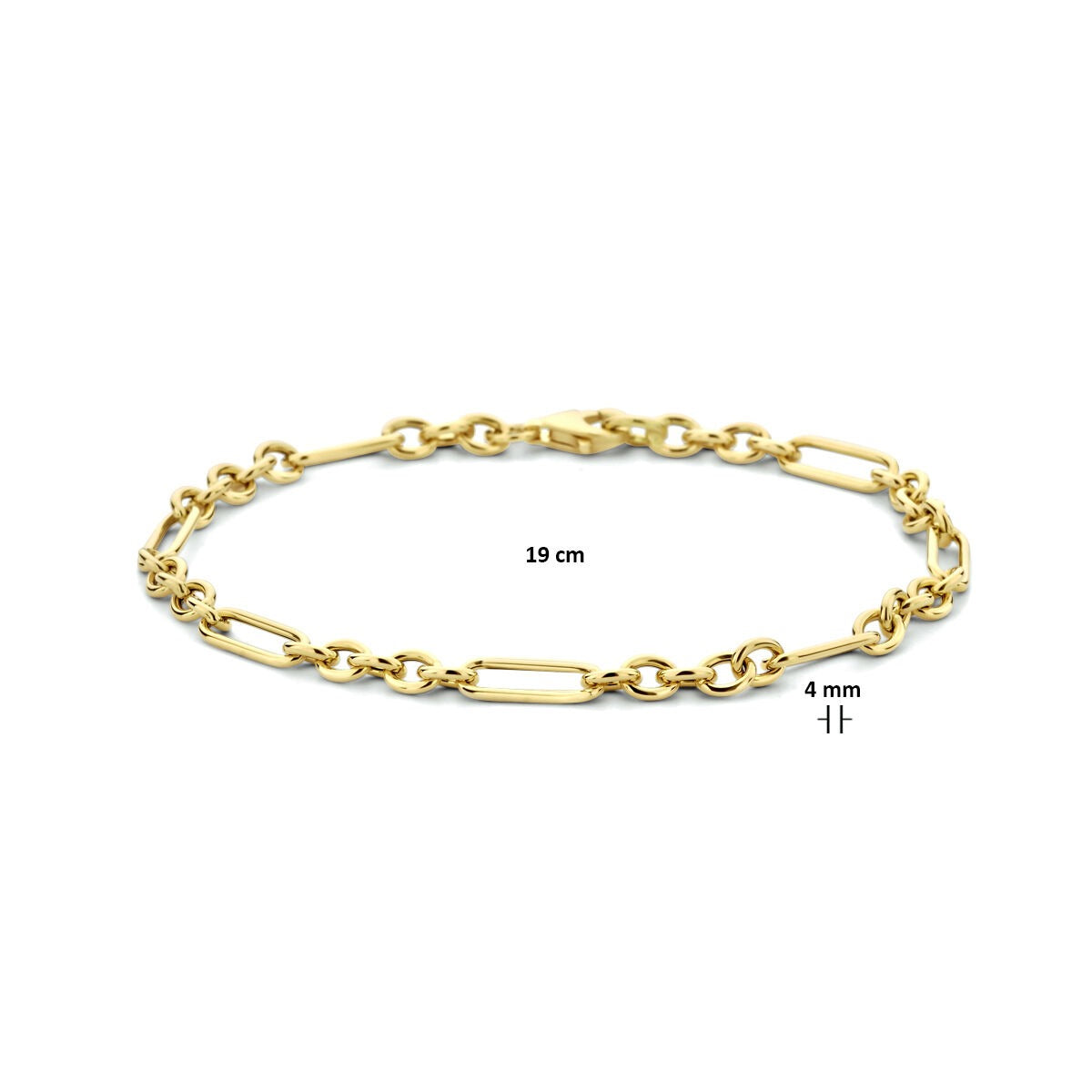 Bracciale ad ancora in oro giallo 9k 19 cm