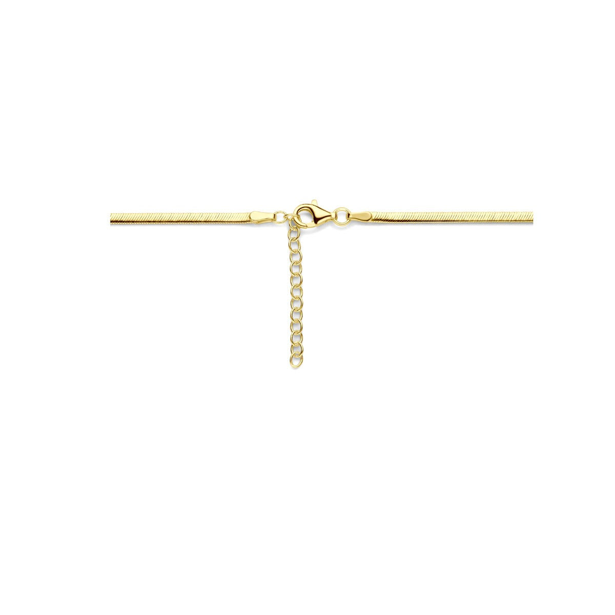 Catena gourmette dorata – argento 925 con placcatura oro giallo, 2.2 mm