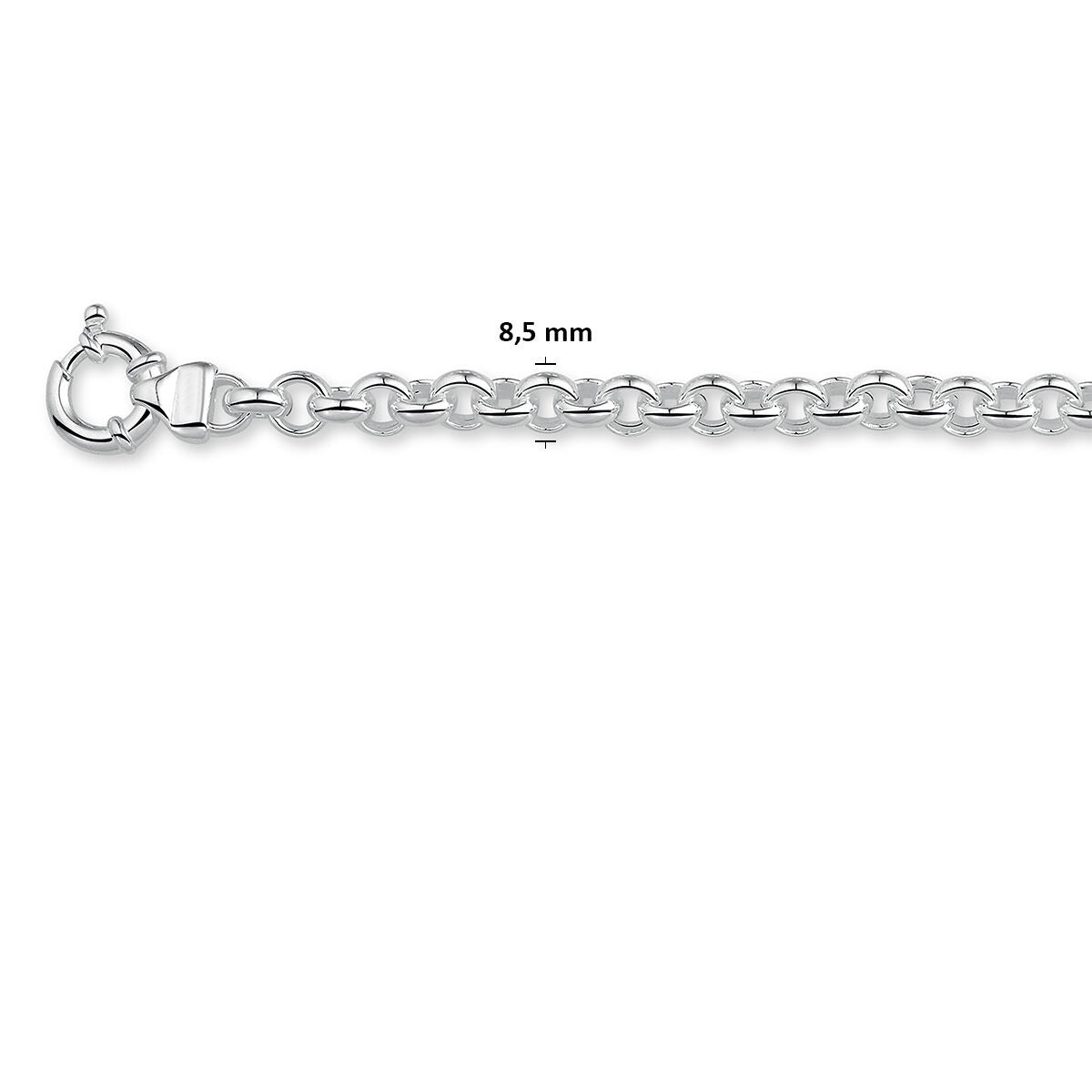 Collana in argento maglia jaseron senza ciondolo