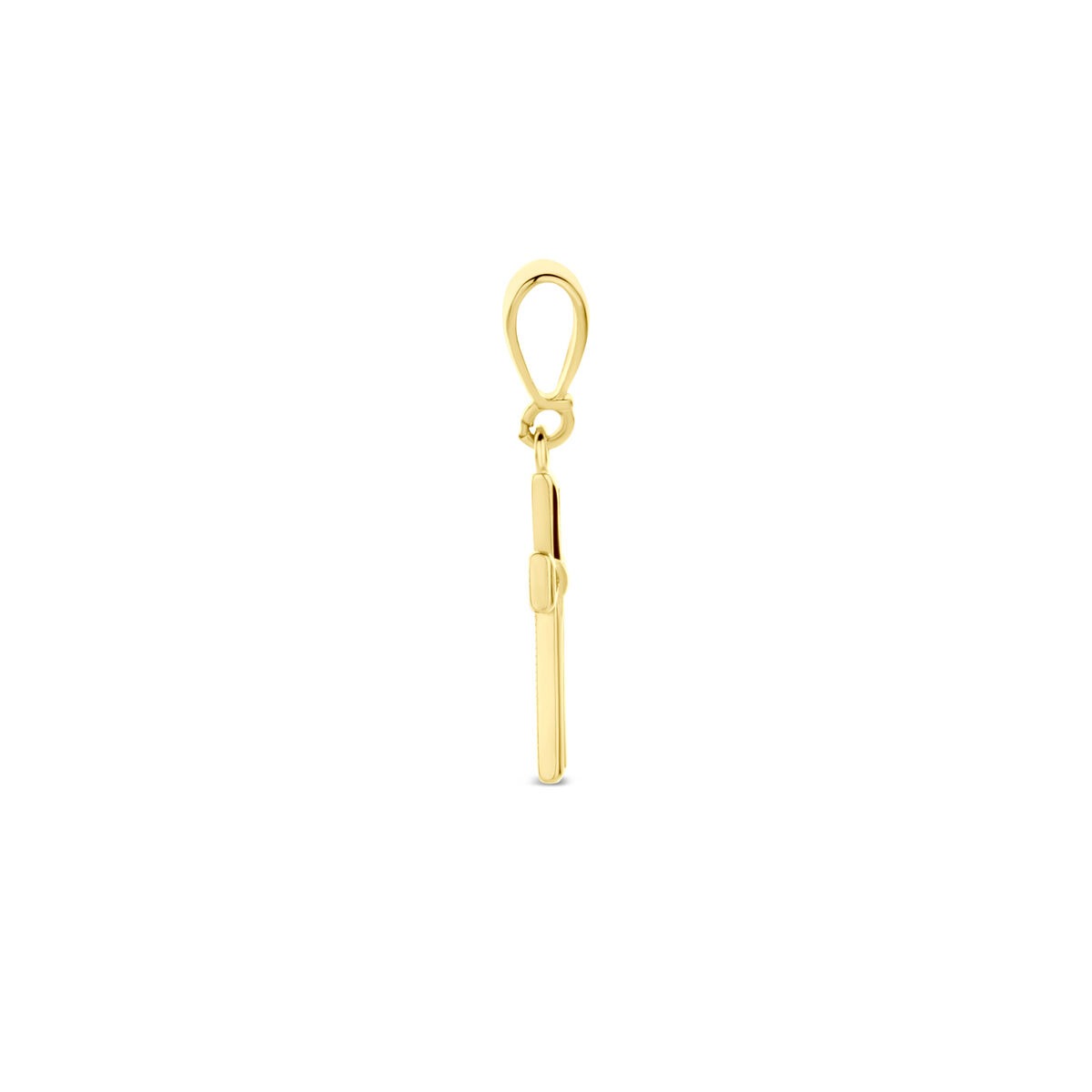 Collana in oro giallo 14k con ciondolo a croce