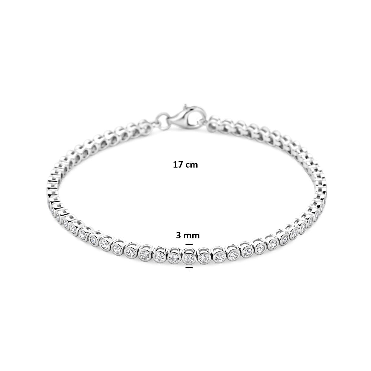 Bracciale tennis in argento con fila di zirconie – Argento 925 rodiato