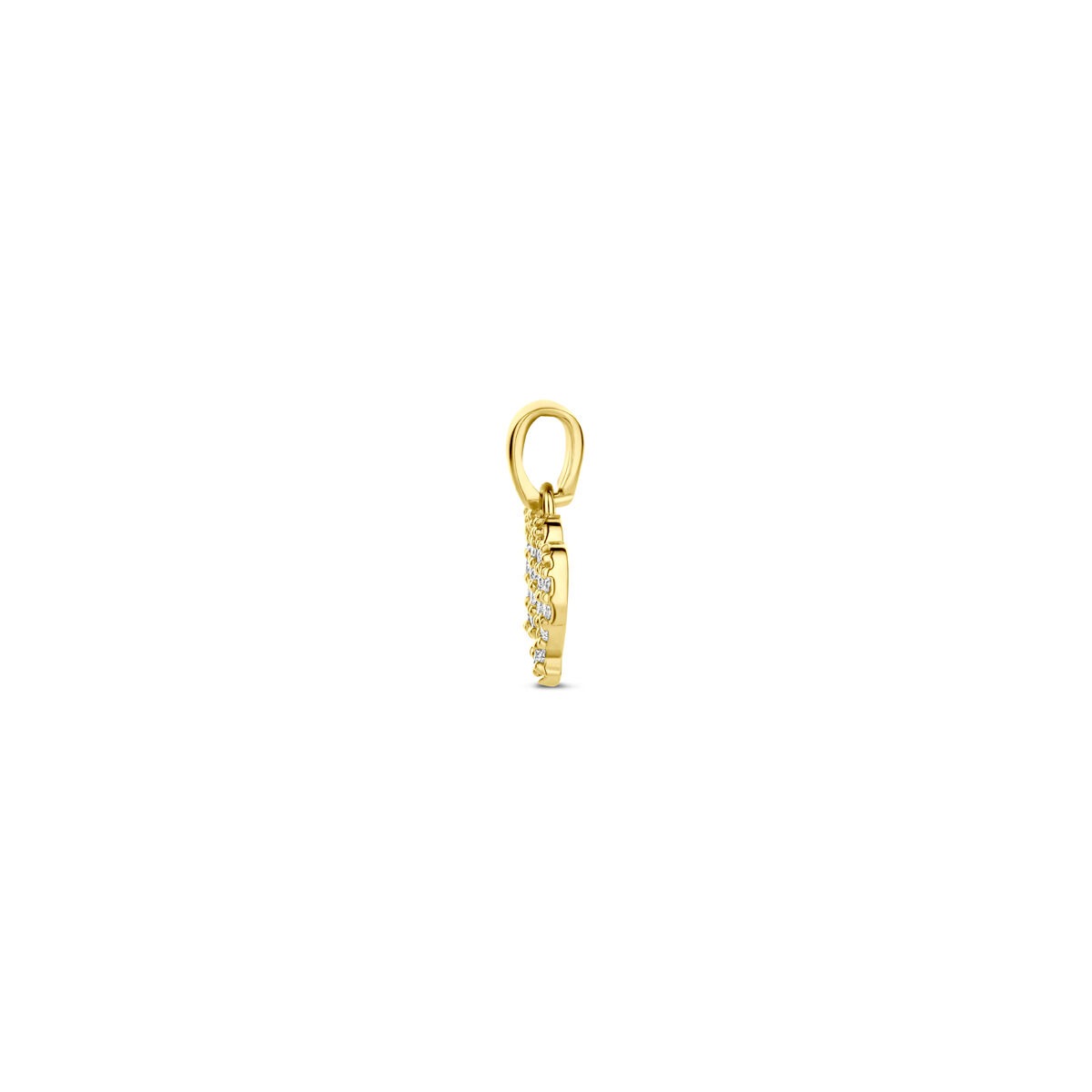 Ciondolo segno zodiacale in oro giallo 14k con diamante