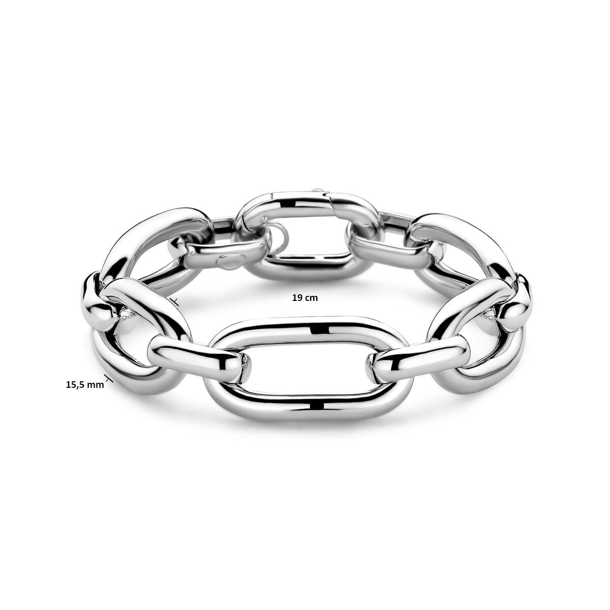 Bracciale in Argento 925 Rodiato con Maglia Ancora
