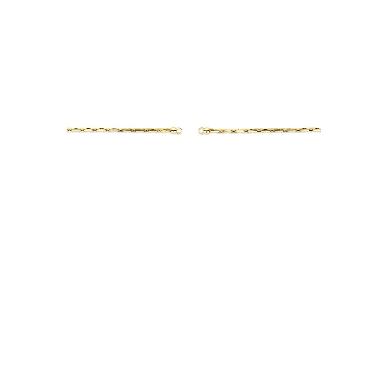 Collana in oro giallo 14k senza chiusura