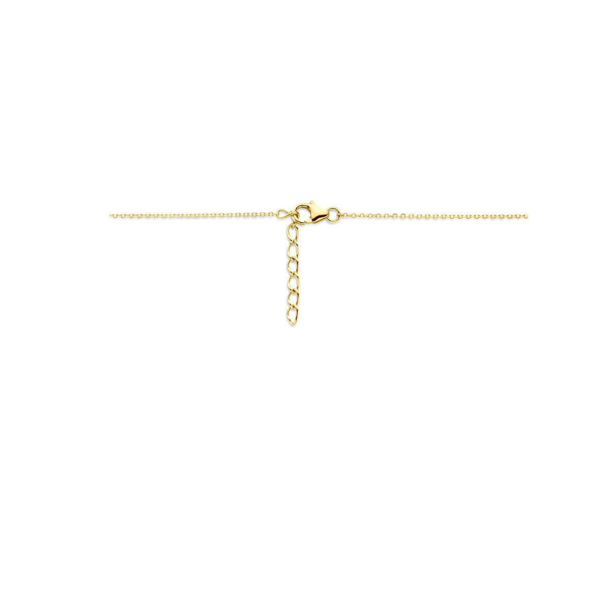 Collier in argento dorato con perle di acqua dolce e zirconi