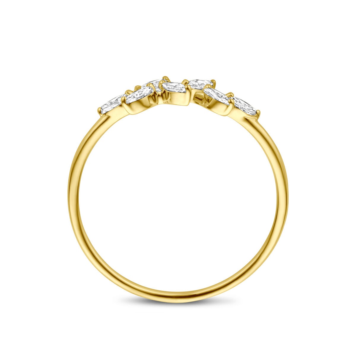 Anello da donna in oro 14k con zirconia ovale – 4 mm
