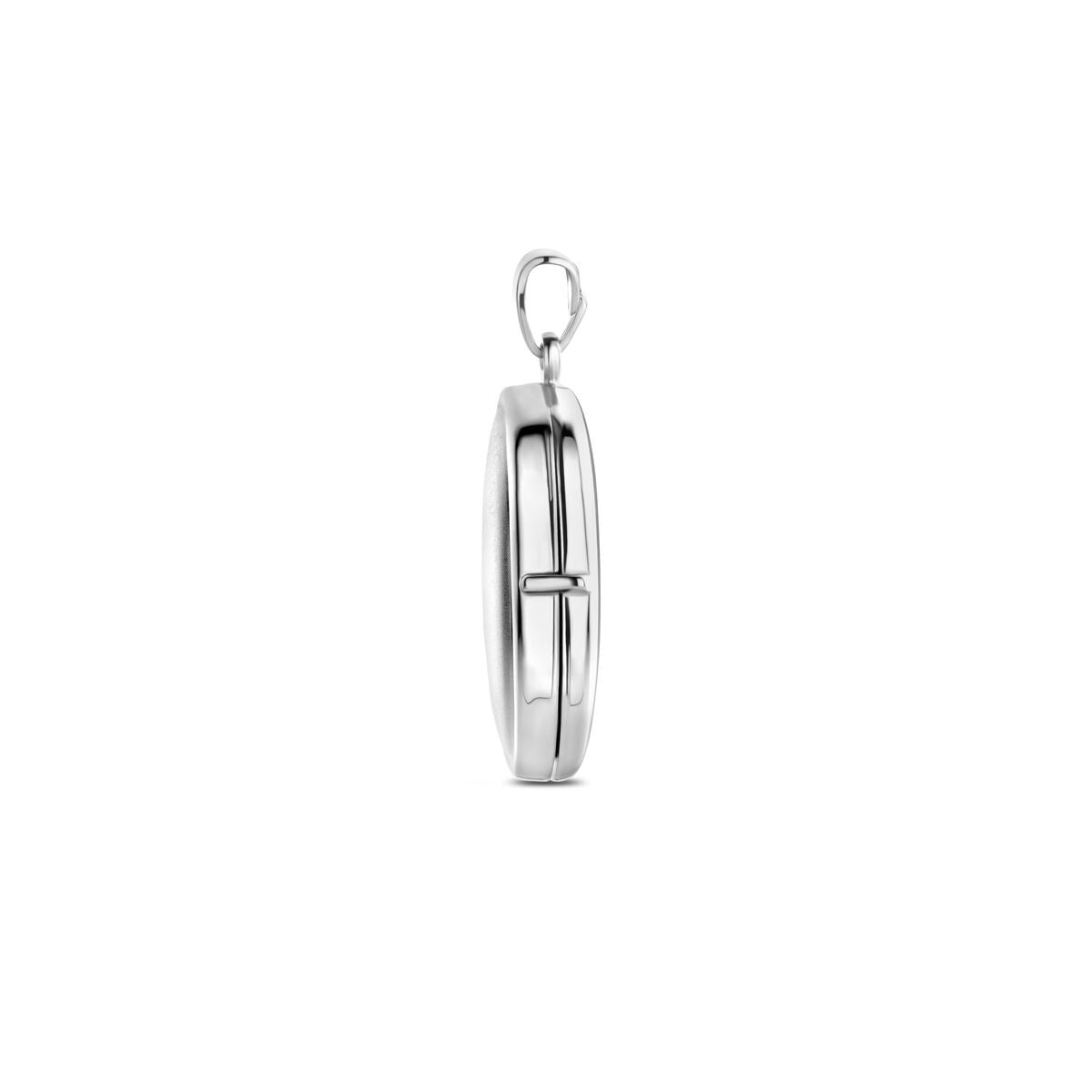 Medaglione in argento – ovale, argento 925 rodiato con finitura lucida/opaca