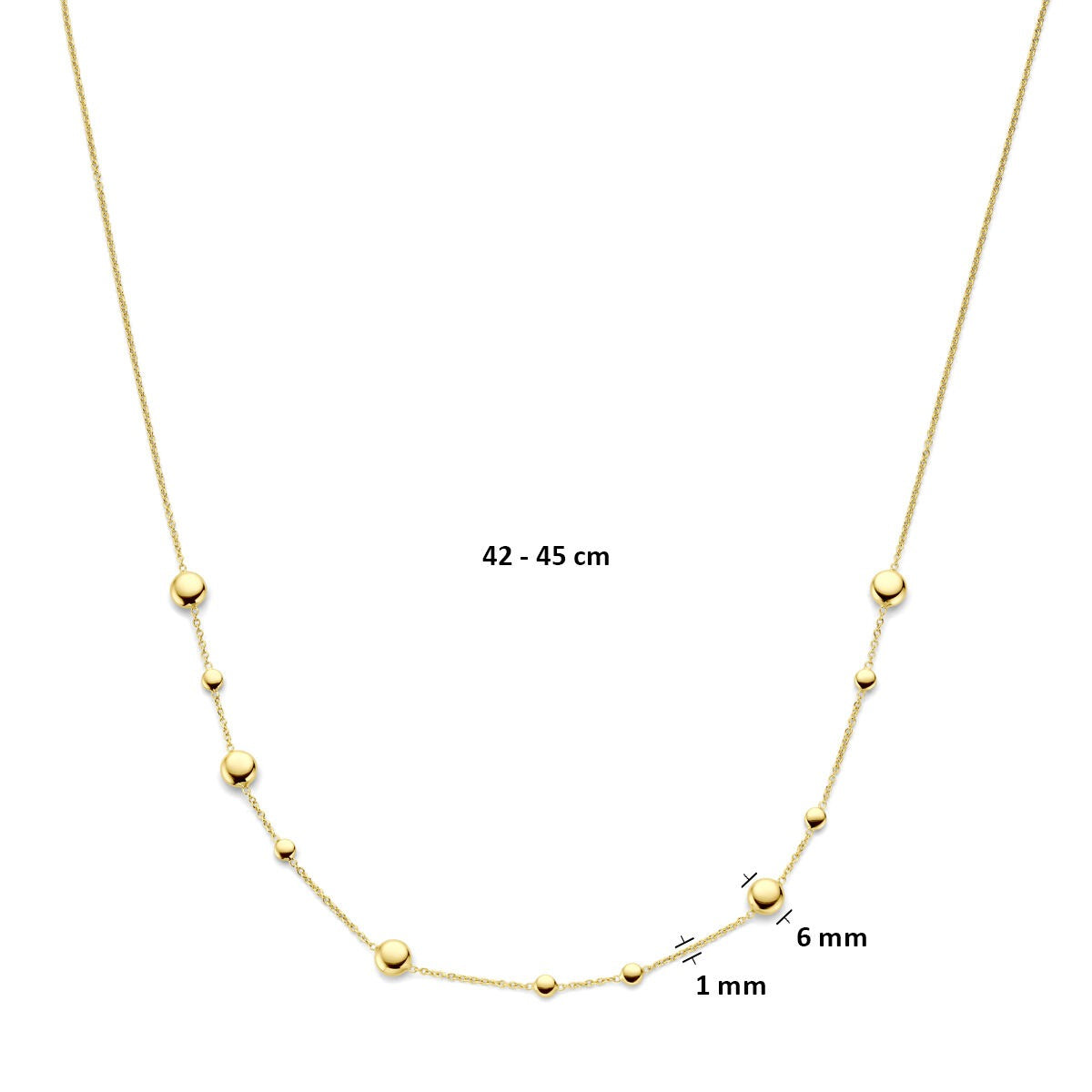 collana 42 - 45 cm 14K oro giallo