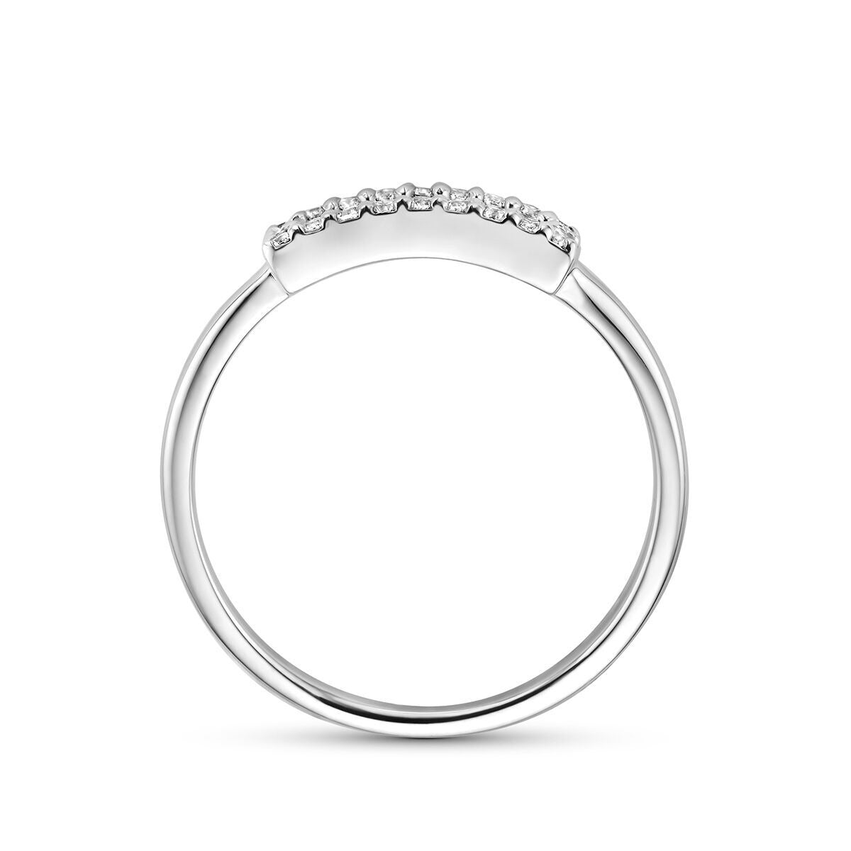 Anello in argento 925 rodiato con zirconia