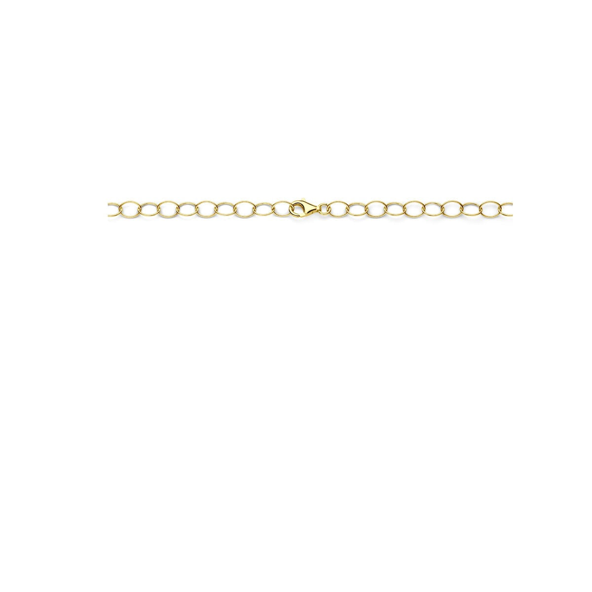 Collana da donna in argento dorato con ampie maglie ad ancora 11 mm 45 cm 3 micron