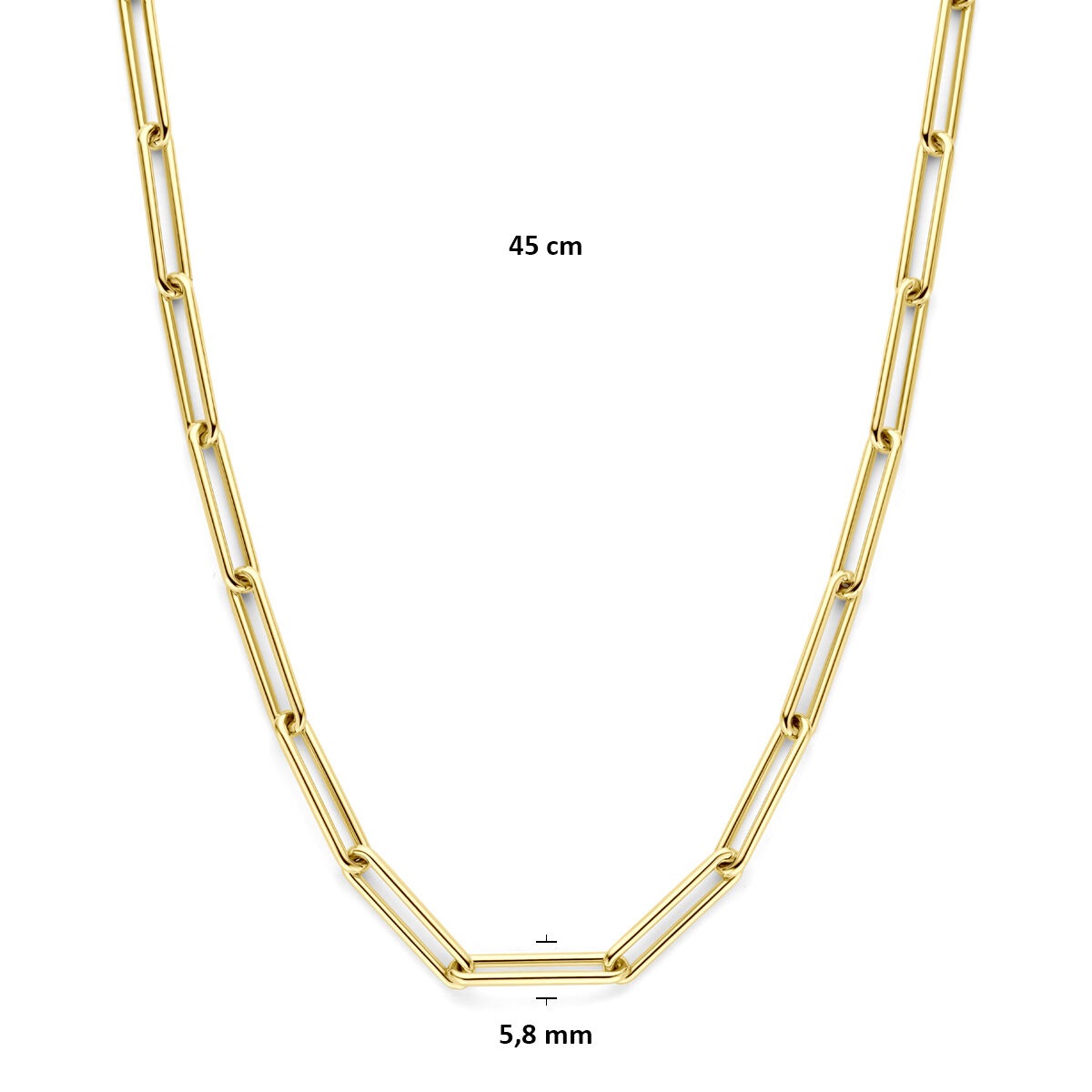 Collana ad ancora in oro giallo 14k 5,8 mm
