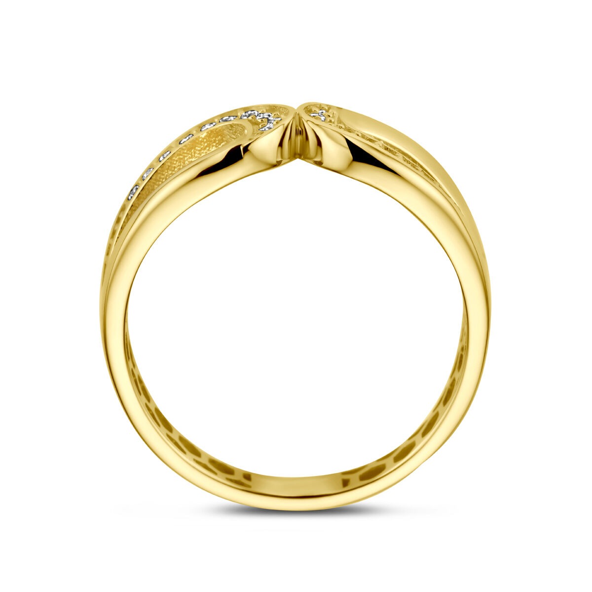 Anello in oro giallo 9k con zirconia