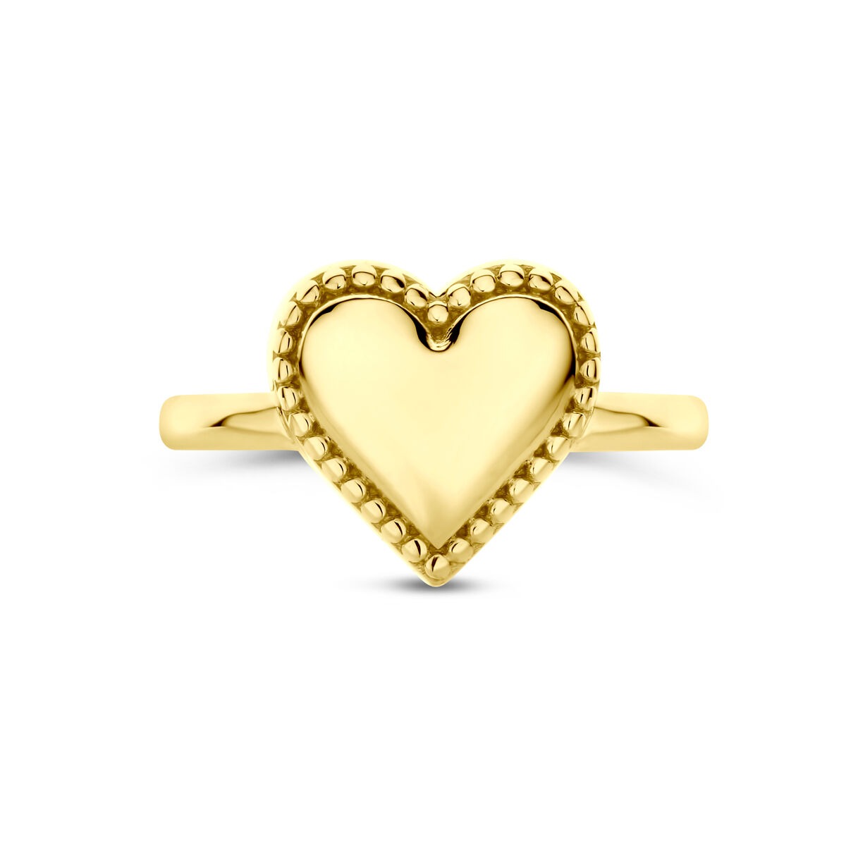 anello in oro giallo 14k con cuoricino