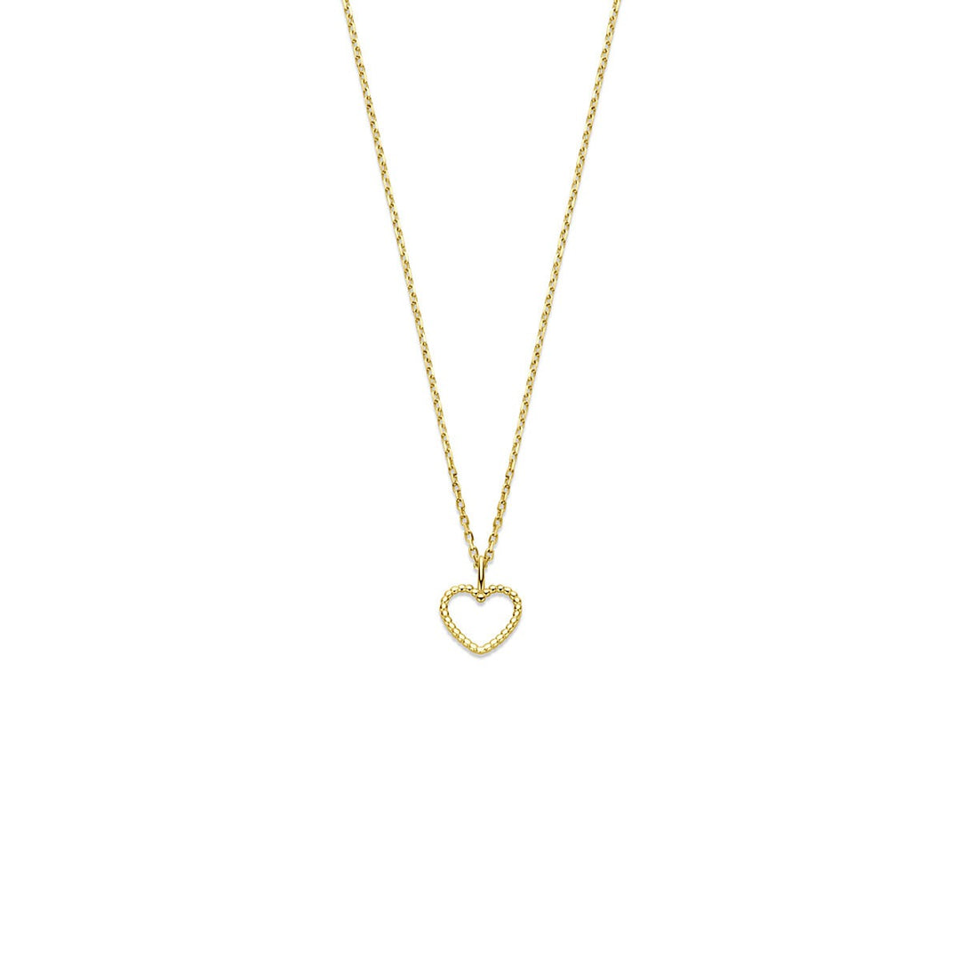 Gouden hartjes collier – 14k