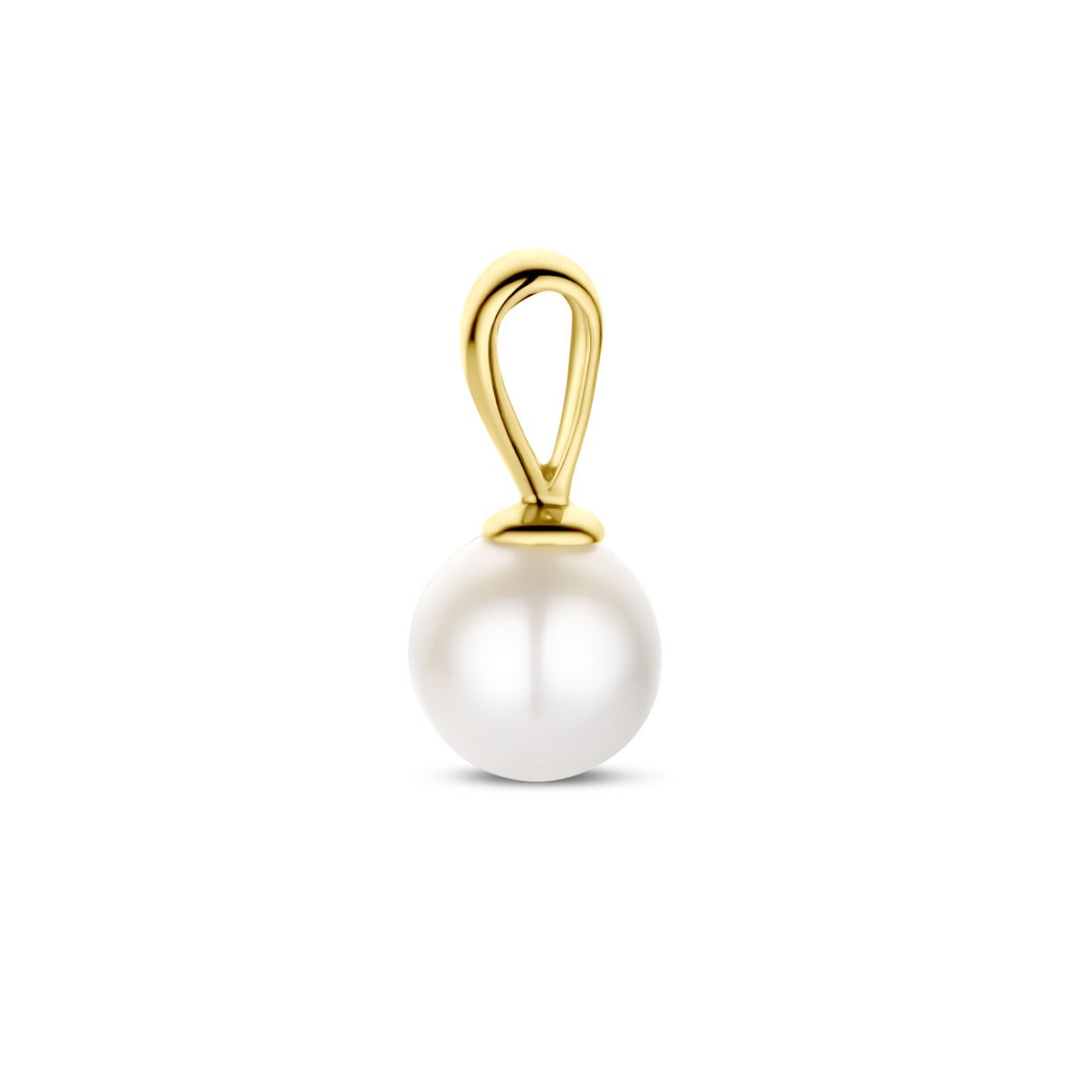 Ciondolo color oro giallo 9k con perla d'acqua dolce 12 mm