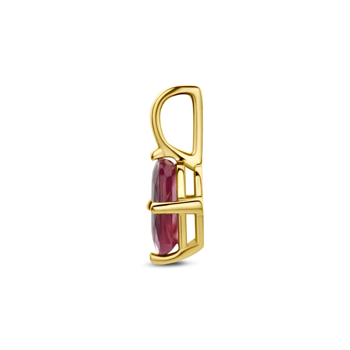Ciondolo in oro giallo 14k con rubino