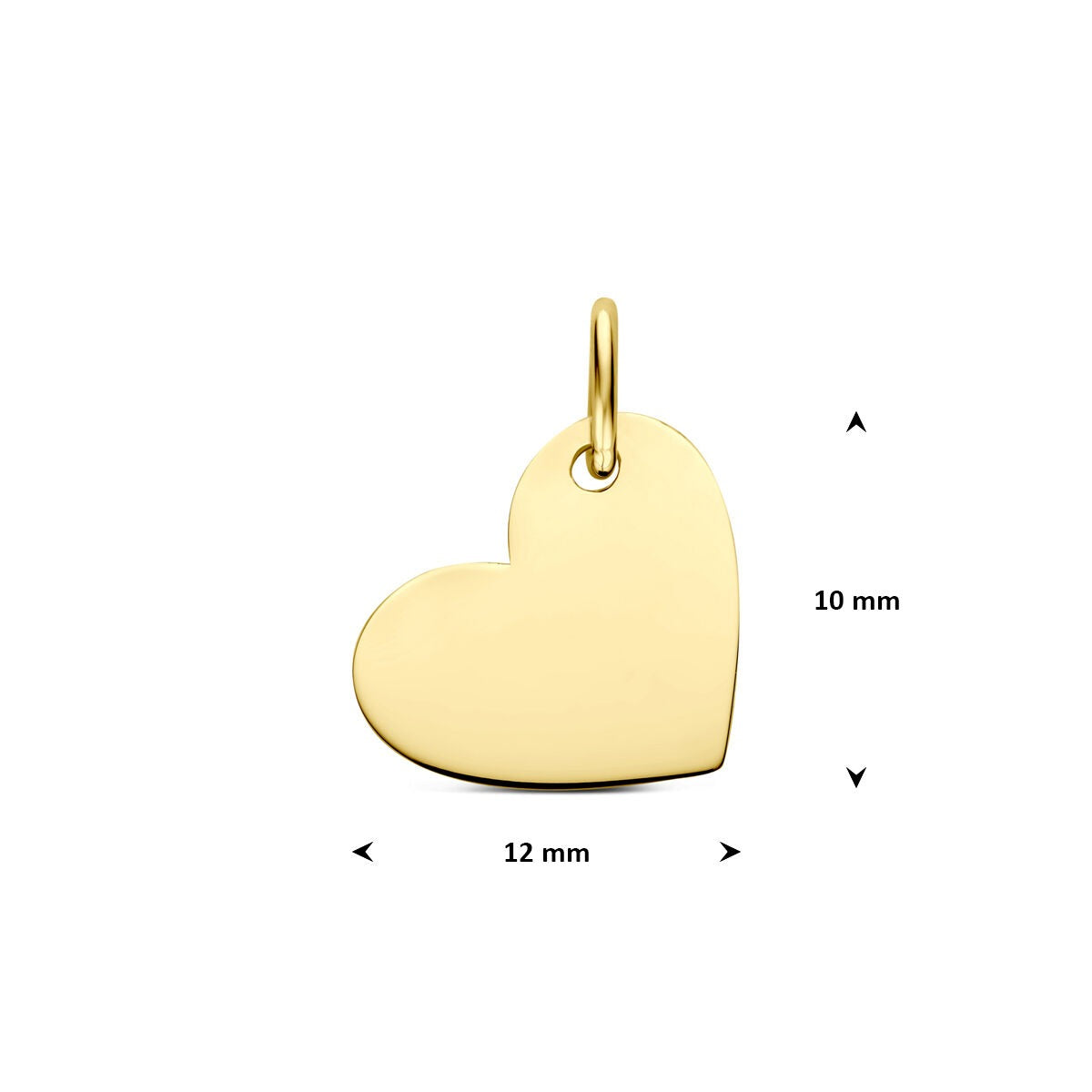 Collana in oro giallo 14k con ciondolo a cuore