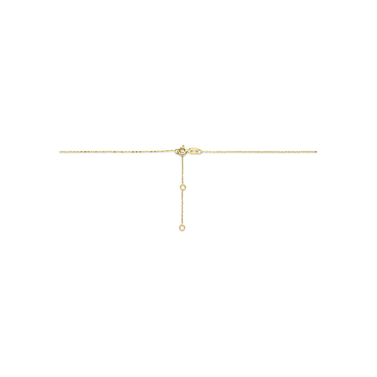 Collana in oro giallo 14k con perla e zirconia