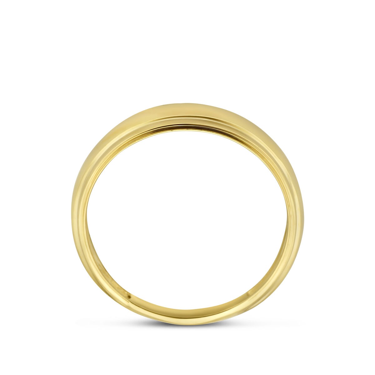 Anello da donna in oro giallo 14k con fascia larga