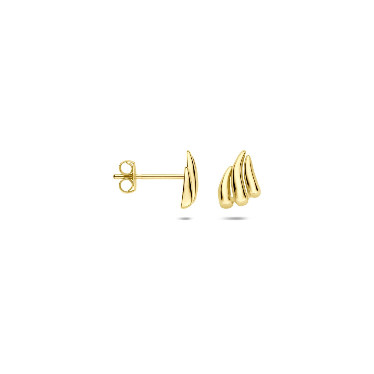 Orecchini a bottone in oro giallo 9k 6,5 x 5 mm