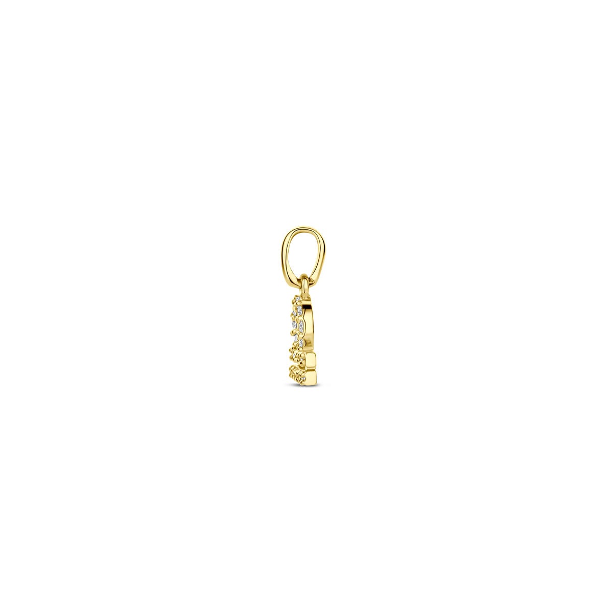 Ciondolo segno zodiacale in oro giallo 14k con diamante