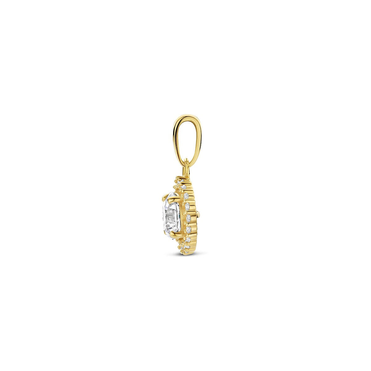 Ciondolo in oro con zirconi – 14k, stile entourage