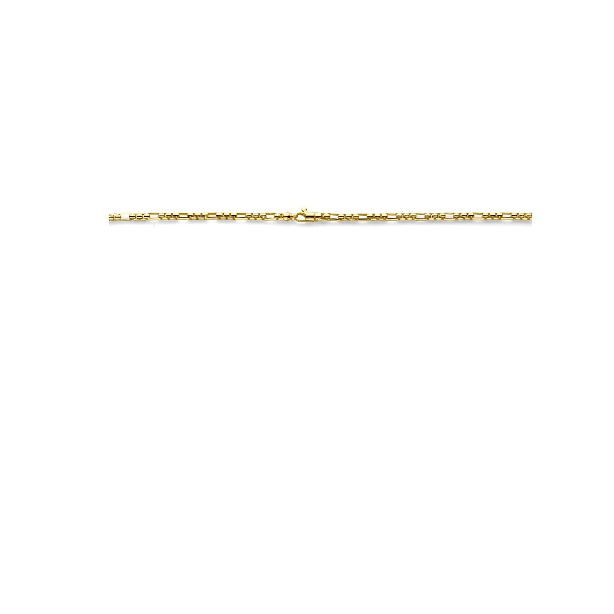 Collana da donna in oro giallo 14k con anima d'argento – 45 cm