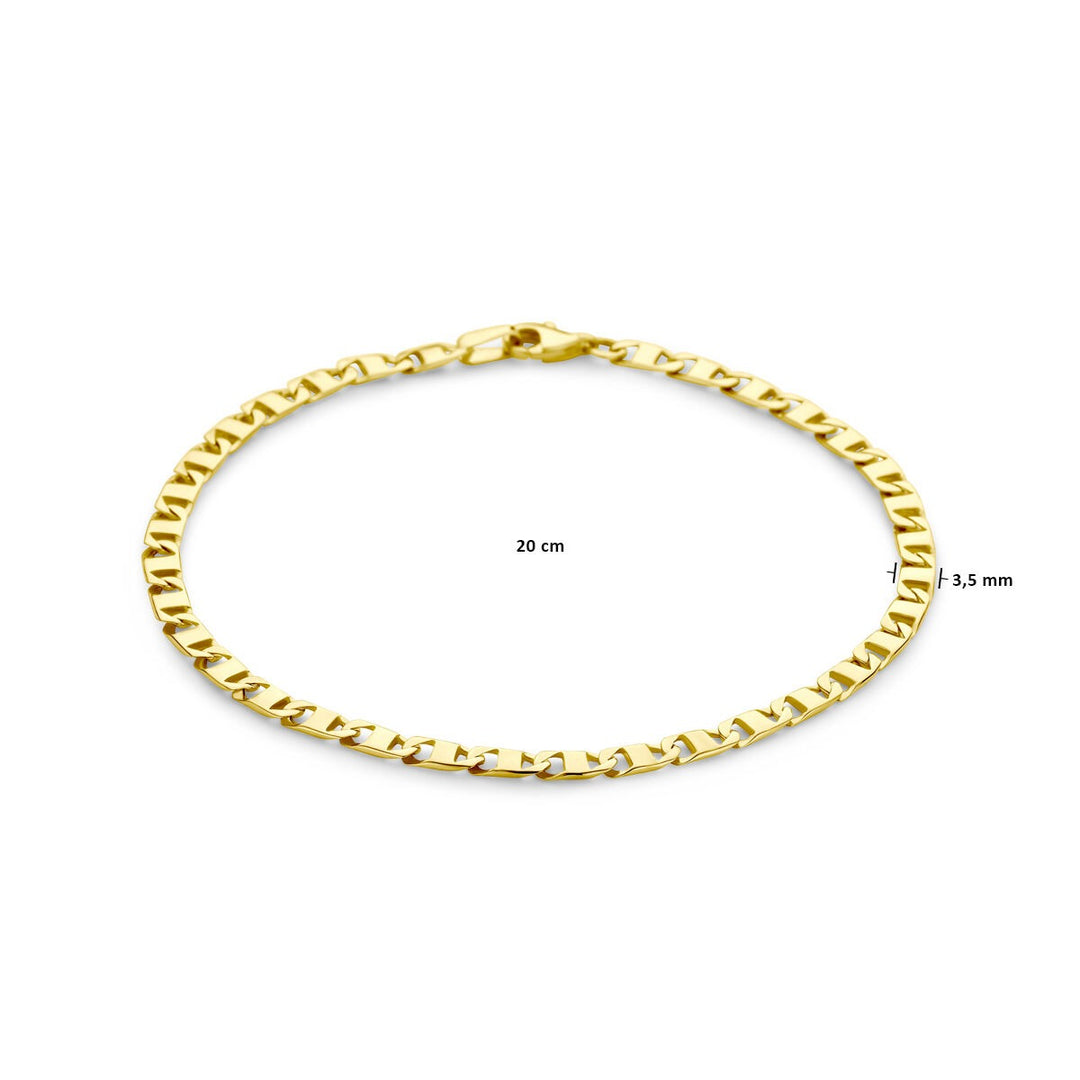 14k Geelgouden Heren Armband – Anker Schakel 3.5mm