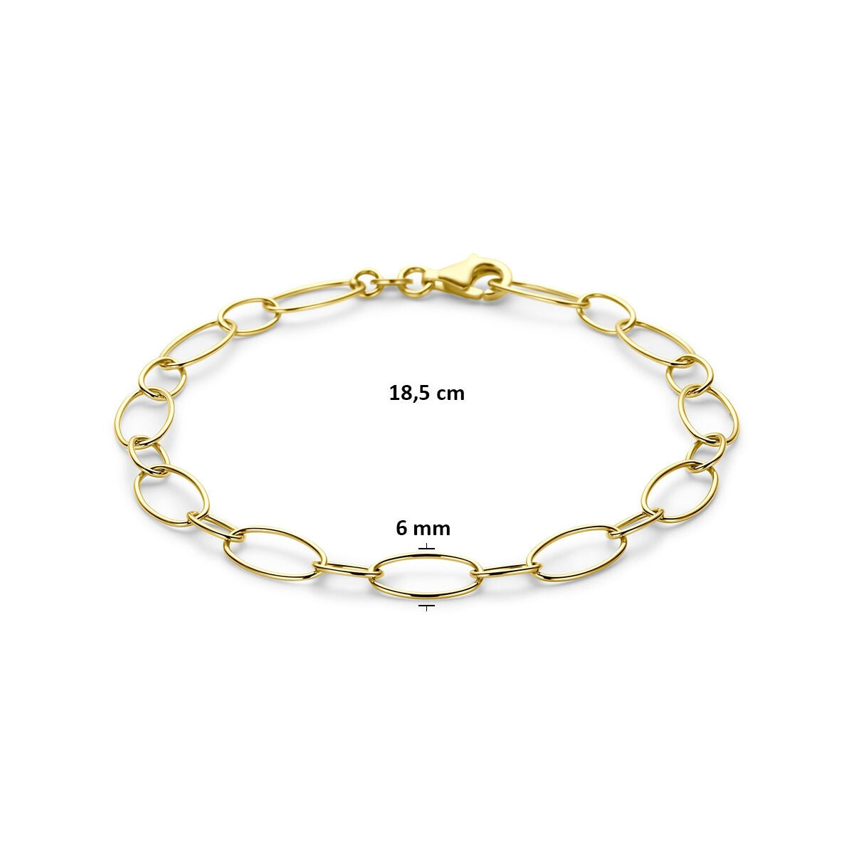 Bracciale ad ancora in oro giallo 14k